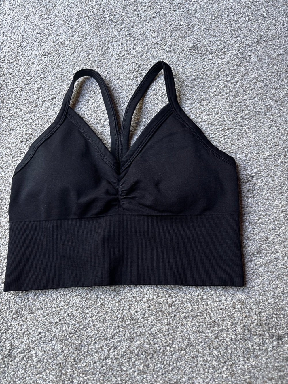 H&M Black Stretch V-Neck Racerback Bralette
